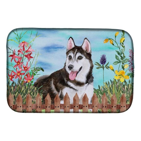 Carolines Treasures Siberian Husky No.2 Spring Dish Drying Mat CK1274DDM